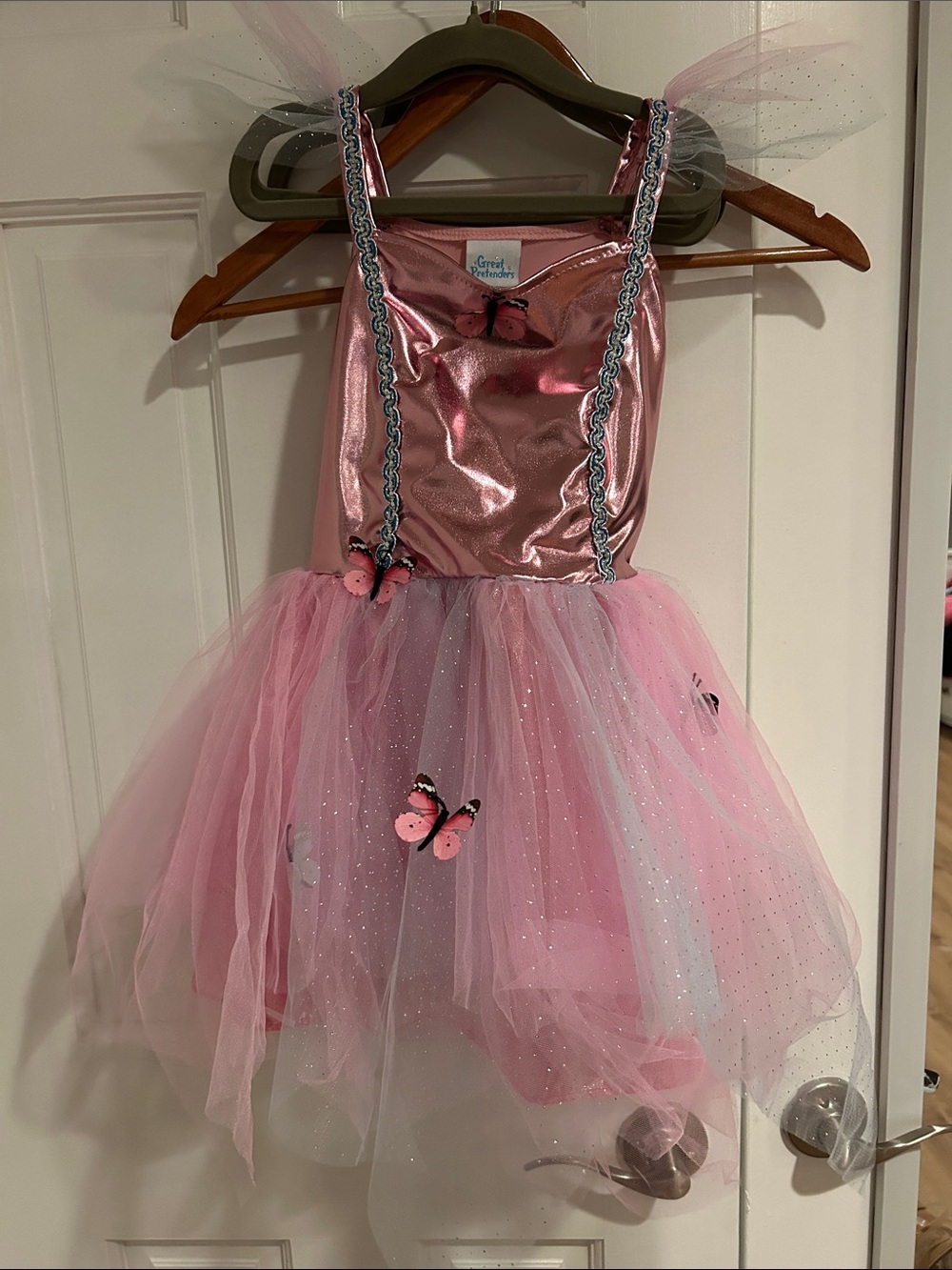 Girls' Pink Butterfly Tutu Dance Costume Dress